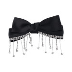 Black Tassel Rhinestone Back Head Hair Accessories Women's Headwear