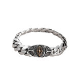 Men's And Women's Fashion Sterling Silver Cross Bracelet