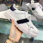 Biscuit Shoes Lace-up Platform Platform Casual White Shoes