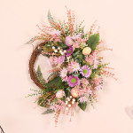 Home Decoration Easter Wreath Wild Chrysanthemum Half Edge Wreath Eggs