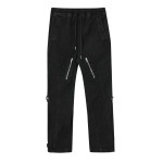 Niche Zipper Straight Leg Jeans Men's High Street Splicing Casual Pants