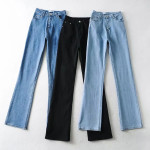 European And American Ins Retro Slim Micro Flare Jeans Women