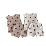 Children's Clothing Baby Bear Printing Suit Baby Two-piece Suit Cotton