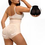 Breasted High-waist Abdomen Mesh Breathable Lace Plump Buttocks Corset Shaping Pants