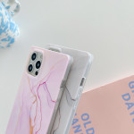 Square Gilt Marble Silicone Straight Edge Phone Case Protector