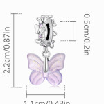 Glass Butterfly Accessories S925 Sterling Silver Pendant