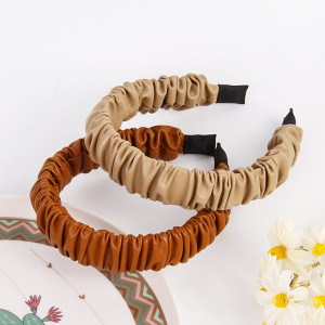 Folded Headband High-End Leather Simple And Versatile