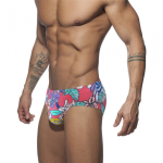 Printed swim trunks low waist sexy cup men's shorts