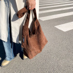 Corduroy Bucket Bag For Students