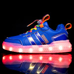 Children's Cotton LED Colorful Light Rechargeable Shoes