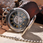 Silver Flap Mechanical Pocket Watch