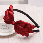 Korean Style Cute Hair Accessories Wholesale Women's Solid Color Bow Headband