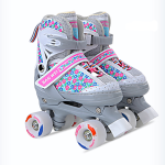 Children's Double-row Four-wheel Roller Skate Protective Gear Set