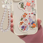 Flower Tide Transparent Pendant Bear Phone Case