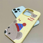 Cute Bear Phone Case Biodegradable Material Anti-drop