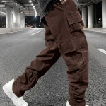 Multi-pocket Pants Loose Casual