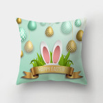 Nordic Minimalist Easter Rabbit Peach Skin Fabric Pillow Cushion Cover