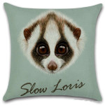 Animal Head Linen Car Pillow Sofa Float Window Cushion Cover