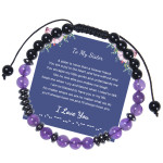 Letter Woven Natural Amethyst Bracelet