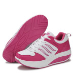 Breathable leather with elevated platform for women's sneakers