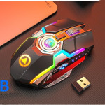 Color Wireless Gaming RGB Rechargeable Mute Button Mouse