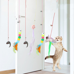 Swing Sticky Disc Elastic Hanging Door Teasing Cat Rope