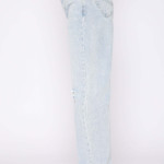 Plain Wash Solid Straight Denim Trousers