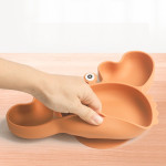 Silicone Split Cutlery Crab Plate For Infants