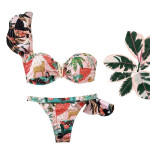 Heavy Industry Print Bikini Ladies Swimsuit Backless