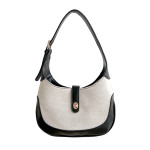 Women's High-grade Canvas Splicing Handbag