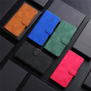 Folding Multi-card Slot Skin Feeling Vintage Protective Leather Cover