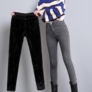 Add Velvet Jeans Female Thin Autumn And Winter To Keep Warm
