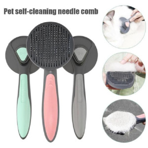 Pet Dog Cat Remover Brush Self-cleaning Comb Pet Supplies Grooming Hair Cleaner