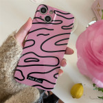 Film Phone Case Art Line Curve Rose Red