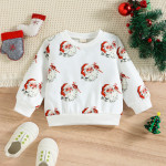 Boys' Fashion Long-sleeved Round Neck Printed Sweater