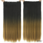 Dyed Gradual Straight Hair Clip Clip, Curtain T-color Hair Extension Piece