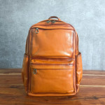 Men's Leather Large Capacity Business Trip Casual And Comfortable Backpack