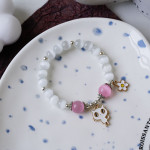 Women's Fashion Pearl And Crystal Beaded Bracelet