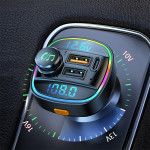 Bluetooth 5.0 FM Transmitter Handsfree Car Radio Modulator MP3 Player