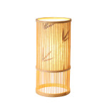 Tea Room Bamboo Woven Table Lamp Study Night Light Adjustable Light Warm Zen Bedside Lamp