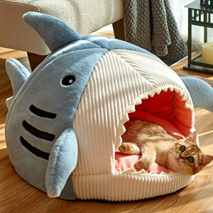 Shark Cat Kennel Dog Kennel Warm Yurt Semi-closed Four Seasons Universal