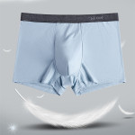 Printed Hollowed Out Mesh Breathable U Convex Boxer Briefs