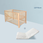 Pine Crib Solid Wood Splicing Unpainted Mobile Multifunctional Lengthened Adjustable Children's Bed