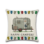 New Cartoon Camper RV Dining Car Series Linen Pillow Case