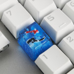 Scenery Koi Backspace Resin Keycaps For Cherry Mx Switch