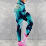 Water Drop Sweat Beads High Waist Print Sports Yoga Pants