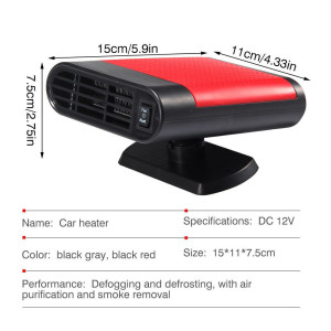 1000W Car Heater 12V Portable Electric Heating Fan Defogger Defroster Demister