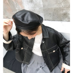 Avant-garde Sheepskin Elasticated Trendy Painter Hat