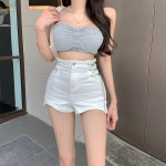 Women's Summer Loose Lace Up Bud Denim Shorts