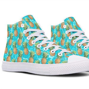 Printed Couple High-top Canvas Shoes